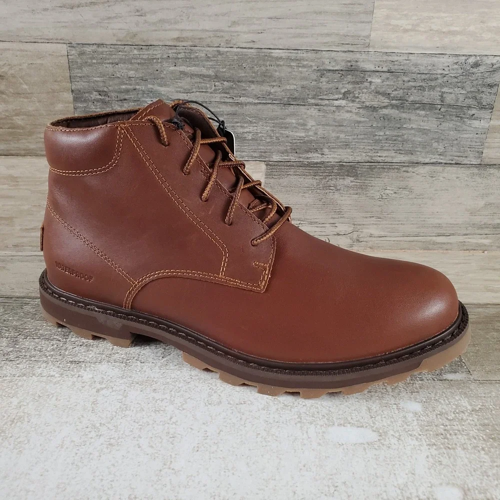 Sorel Madson II Mens Chukka Boots Sz 7.5 Velvet Tan Gum Leather Waterproof Lace